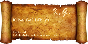 Kuba Gellért névjegykártya