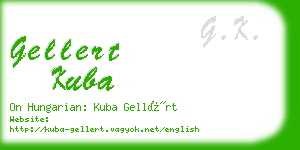 gellert kuba business card